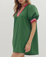 Reserve Now!  Contrast Trim Mini Dress  