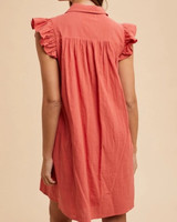 Babydoll Ruffle Sleeve Mini Dress
