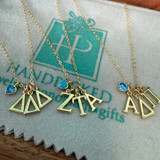 Custom Sorority Gold Charm Necklace