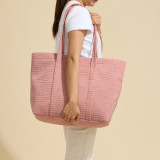 Quilted Look Long Handle Tote