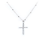 Sterling Cross Saturn Chain Necklace