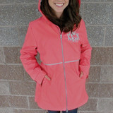 Coral Monogrammed Rain Jacket at HandPicked