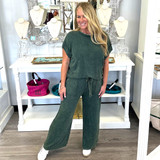 Hunter Mineral Washed Top & Pant Rib Set 