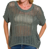 Ash Jade Open Knit Sweater 