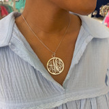 Cutout Script Monogram Pendant Necklace - Order Today