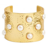 Gold Pearl Statement Cuff - Karine Sultan