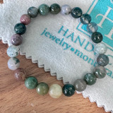 Crazy Jasper Faceted Stretch Stone Bracelet 