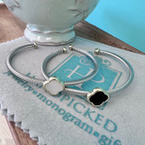 Clover Wire Cuff Bracelet