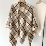 Plaid Monogram Triangle Scarf Plaid Monogram Triangle Scarf