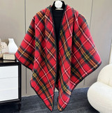 Red Plaid Monogram Triangle Scarf Red Plaid Monogram Triangle Scarf