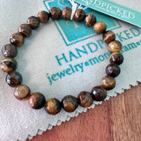 Tiger Eye Faceted Stretch Stone Bracelet  Tiger Eye Faceted Stretch Stone Bracelet