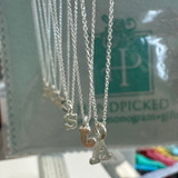 Order Now - Silver Single Letter Initial Necklace