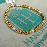 4mm Bead & Pearl Stretch Bracelet