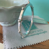 Beaded 5mm Sterling Silver Bangle 