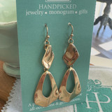 Dangle Matte Gold Earrings
