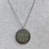 Silver Monogram Stainless Pendant Necklace