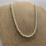 Sterling Silver 6mm Classic Bead Necklace