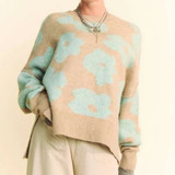 Floral Cozy Oversized Sweater