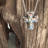 Bubble Cross Pendant Fashion Necklace