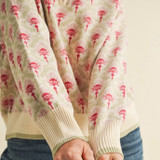 Floral Mock Neck Sweater