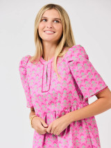 Adelyn Dress | Deco Lilies Fuchsia