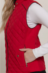 Piped Quilted Monogram Vest
