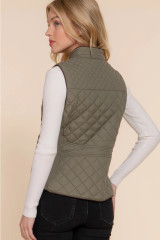 Piped Quilted Monogram Vest