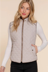 Piped Quilted Monogram Vest