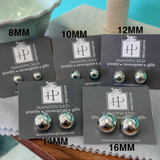 Sterling Silver Artisan Bead Earrings