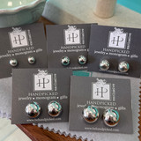 Sterling Silver Artisan Bead Earrings