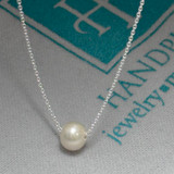 Single Freshwater Pearl Sterling Necklace