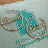 Blessed Gold Fashion Hoop Earrings