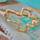 Matte Gold Open Cross Latch Statement Bracelet