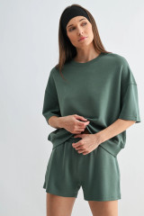 Weekender Short Loungewear Set in ElderGreen