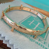 Matte Gold Cross Bracelet