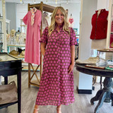 The Printed Boho Midi Dress in Brown Multi