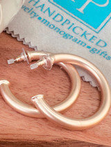 Everybody's Favorite Matte Fashion Hoop - 1.75" Gold