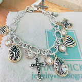 Trendy Charm Bracelet - Cross & Heart