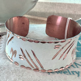 Artistic White Copper Detail Cuff