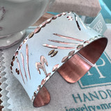 Artistic White Copper Detail Cuff