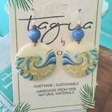 Biscayne Blue Mauren Wave Earrings 
