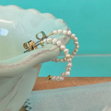 Mini Pearls Hoop Earrings – 1/3”