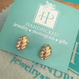 Small Shrimp Fashion Gold Plain Post