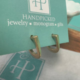 U Shape Fashion Gold Huggie Earrings