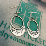 Sterling Silver Moon Dangle Earrings 