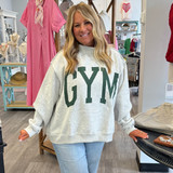 GYM or BED Reversible Mock Neck Sweatshirt