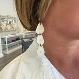 Bali Triple Drop Tagua Earrings