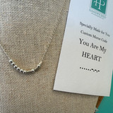 You Are My Heart Morse Code Necklace