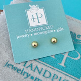 6mm Gold Plated Sterling Post Earrings