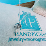 Oxidized Palm Sterling Silver Pendant Necklace